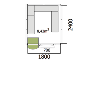  Хладилна стая среднотемпературна с обем 8,42 куб.м + агрегат