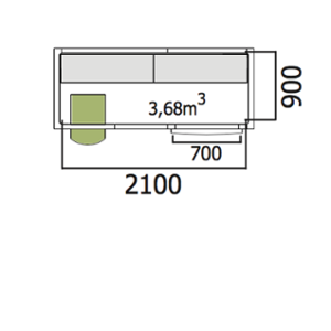 Хладилна стая нискотемпературна с обем 3,68 куб.м + агрегат