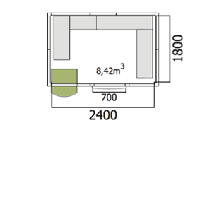 Хладилна стая нискотемпературна с обем 8,42 куб.м + агрегат