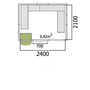  Хладилна стая нискотемпературна с обем 9,82 куб.м + агрегат