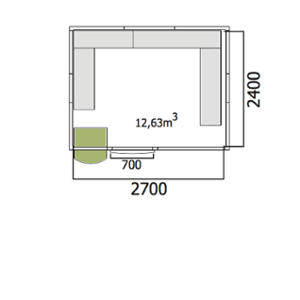  Хладилна стая нискотемпературна с обем 12,63 куб.м + агрегат