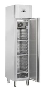 Среднотемпературен хладилен шкаф с 1 врата, GN 1/1, клас D, INOX