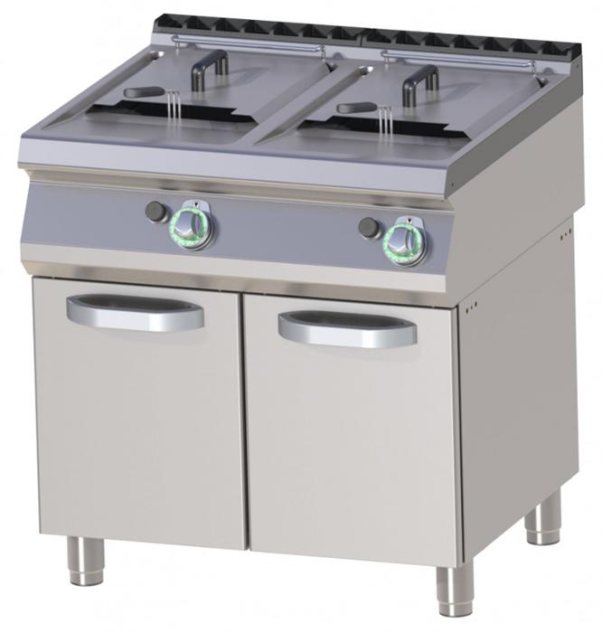 Газов фритюрник върху основа, две вани 2х17 л - kuhnensko.com Газов фритюрник върху основа, две вани 2х17 л