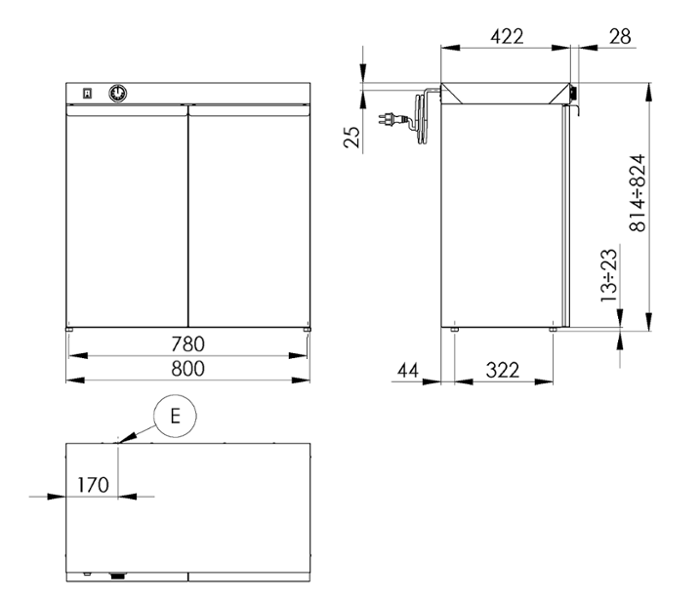 Отоплителен шкаф, вместимост 120 чинии - kuhnensko.com Отоплителен шкаф, вместимост 120 чинии