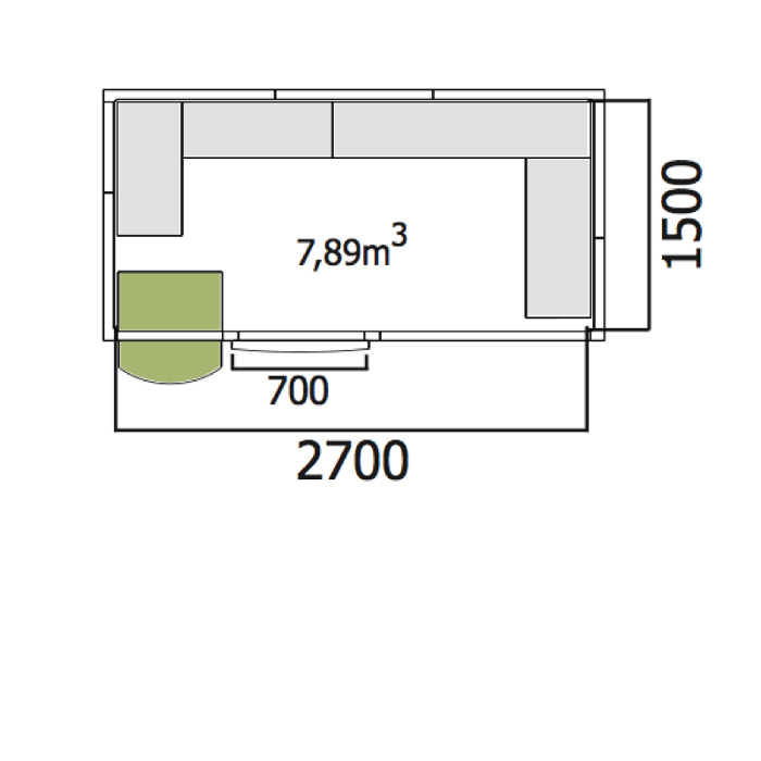 Хладилна стая среднотемпературна с обем 7,89 куб.м + агрегат - kuhnensko.com Хладилна стая среднотемпературна с обем 7,89 куб.м + агрегат