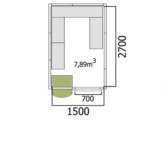 Хладилна стая нискотемпературна с обем 7,89 куб.м + агрегат и рафтове - kuhnensko.com Хладилна стая нискотемпературна с обем 7,89 куб.м + агрегат и рафтове