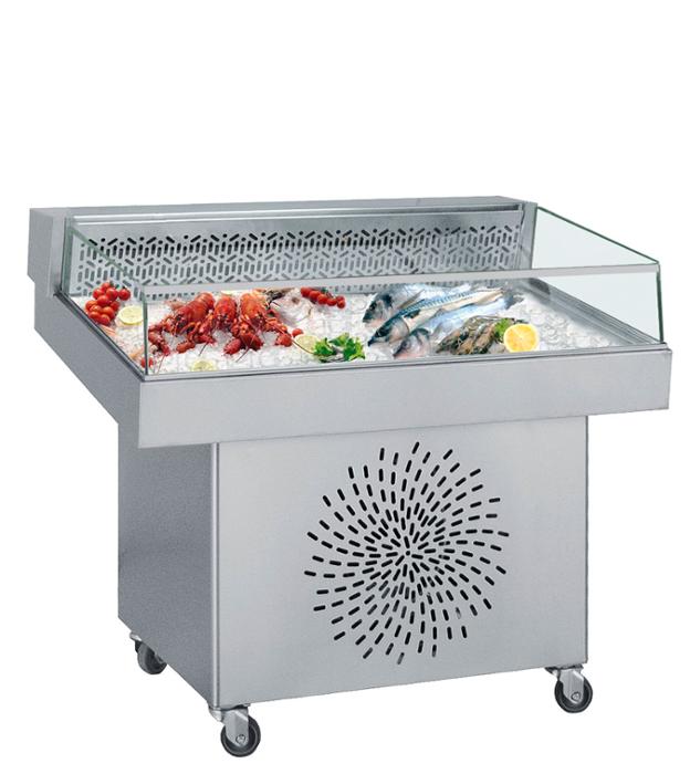 Среднотемпературна хладилна витрина за месо и риба, различни размери - kuhnensko.com Среднотемпературна хладилна витрина за месо и риба, различни размери