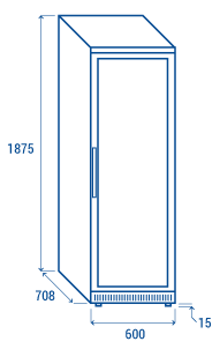 Среднотемпературен хладилен шкаф, неръждаем, енергиен клас D, 400 л - kuhnensko.com Среднотемпературен хладилен шкаф, неръждаем, енергиен клас D, 400 л