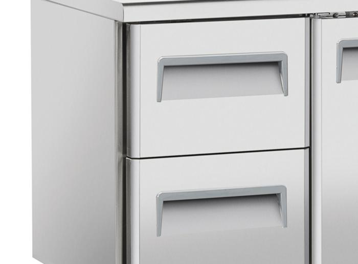 Среднотемпературна хладилна маса с 3 врати и борд, 325х410 мм съвместима, SR3100 - kuhnensko.com Среднотемпературна хладилна маса с 3 врати и борд, 325х410 мм съвместима, SR3100