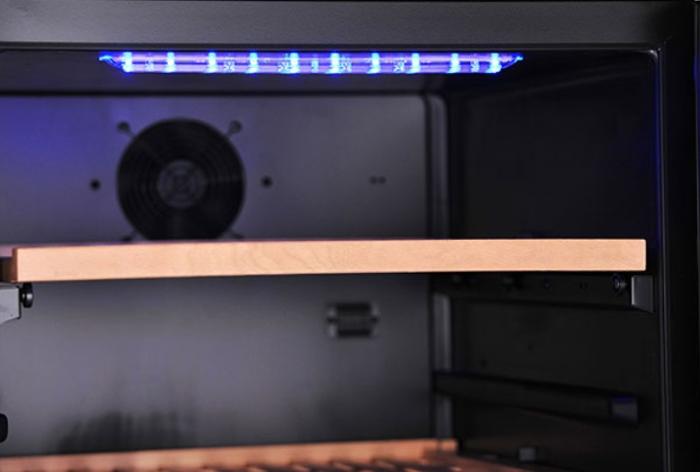 Хладилна витрина за вино, 469 л, двутемпературна, черна, клас G - kuhnensko.com Хладилна витрина за вино, 469 л, двутемпературна, черна, клас G