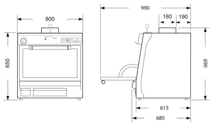 Фурна-барбекю на дървени въглища PIRA-80 LUX SD, настолна - kuhnensko.com Фурна-барбекю на дървени въглища PIRA-80 LUX SD, настолна