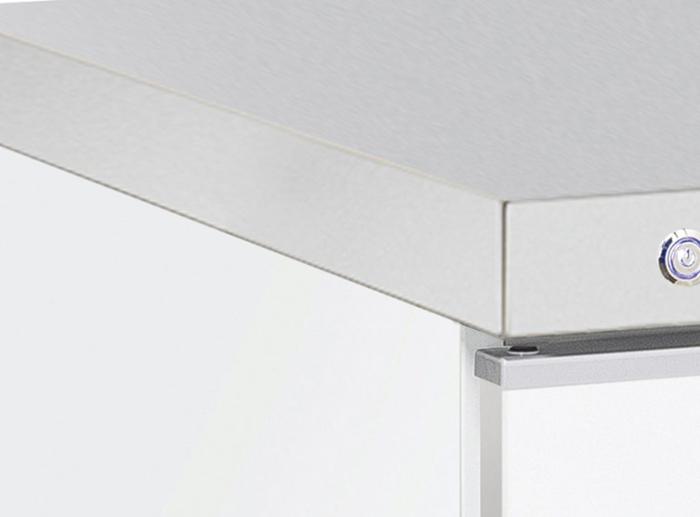 Хладилен шкаф, нискотемпературен за чаши с 1 стъклена врата, бял, 141 л - kuhnensko.com Хладилен шкаф, нискотемпературен за чаши с 1 стъклена врата, бял, 141 л