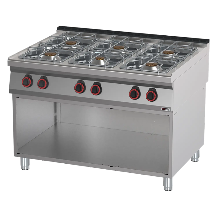 Газов котлон с 6 месингови горелки, 40,5 kW, върху основа - kuhnensko.com Газов котлон с 6 месингови горелки, 40,5 kW, върху основа